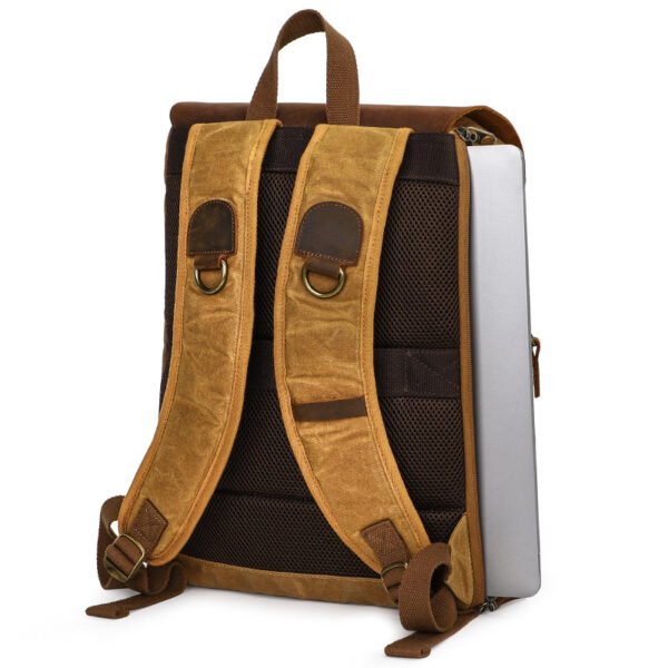 Casual Shoulder Camera Bag Hit Color Waterproof Canvas Slr Digital Bag Retro Hit Color Camera Backpack - Image 7