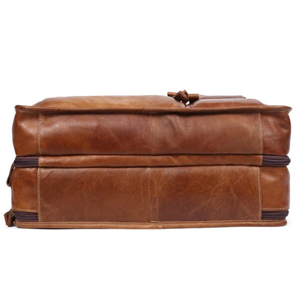 Casual Retro Leather Men's Briefcase Handbag - Image 2