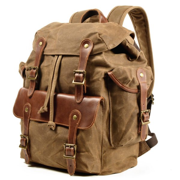 Canvas Bag Travel Eat Chicken Western Cowboy Backpack - Image 3