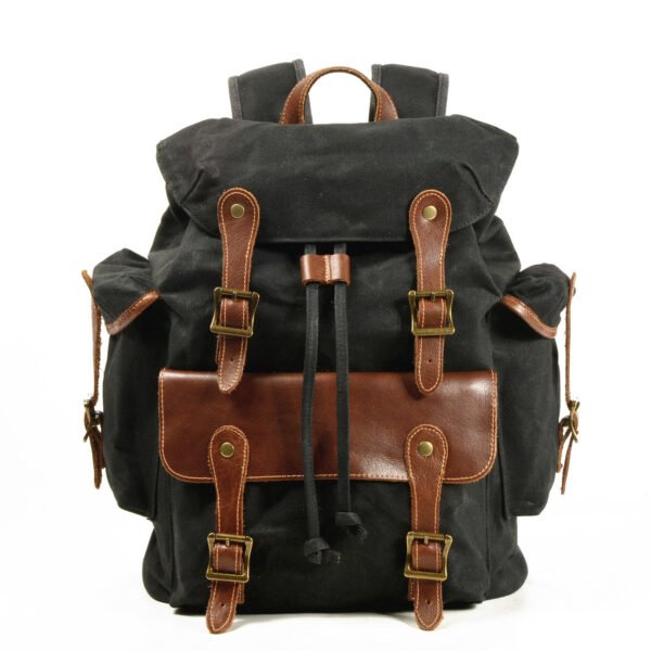 Canvas Bag Travel Eat Chicken Western Cowboy Backpack - Image 5