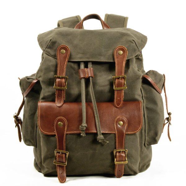 Canvas Bag Travel Eat Chicken Western Cowboy Backpack - Image 4