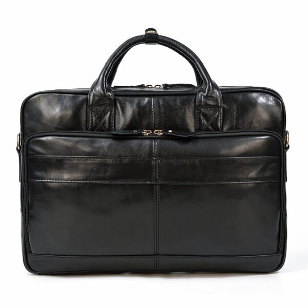 Vintage Men's Briefcase Genuine Leather Business Commuter Bag Crazy Horse Leather - Image 2