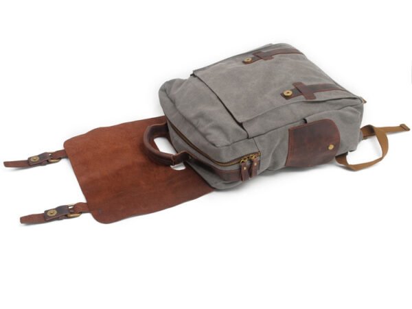 Vintage canvas backpack - Image 4