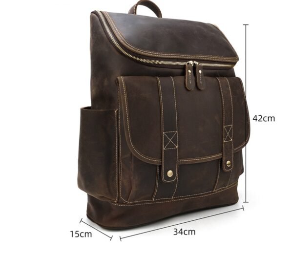 Men's leather backpack - Image 5