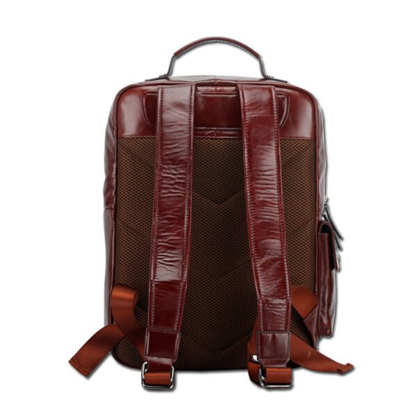 Fashion large-capacity portable leather backpack - Image 3