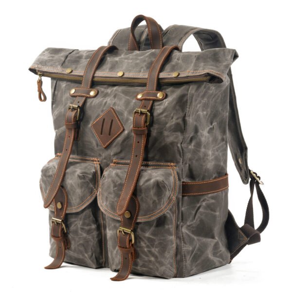 Vintage Canvas Backpacks for Men - Image 2