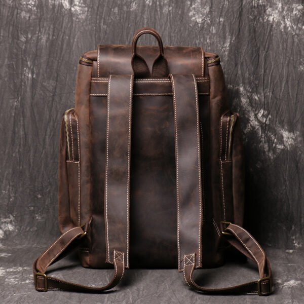 Men's Backpack Crazy Horse Leather - Image 6