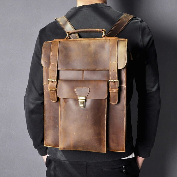 Leather Backpack Men - Image 7