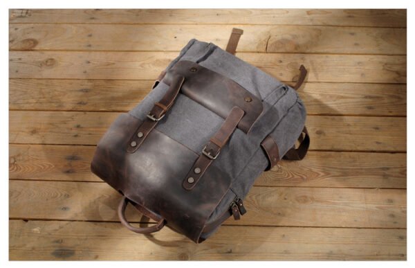 Vintage canvas backpack - Image 6