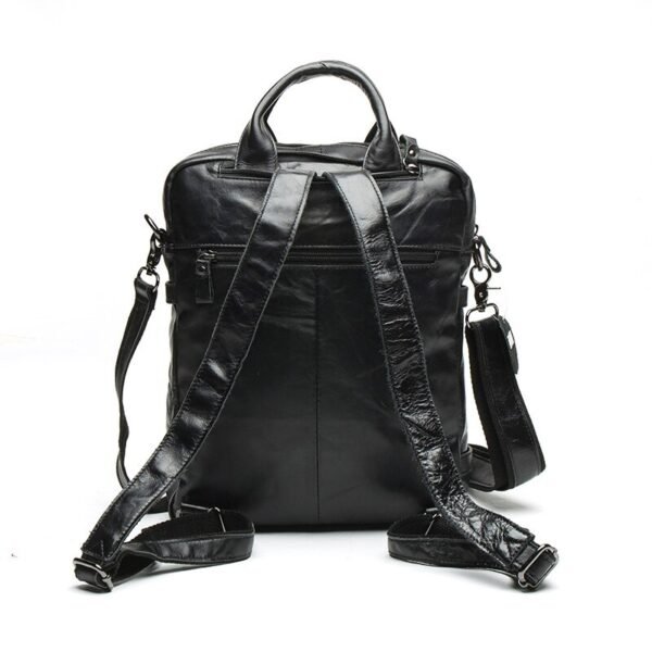 Genuine leather men's backpack - Image 2