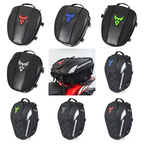 Motorcycle Helmet Bag Waterproof Can Hold Full Helmet Saddle Back Seat Bag