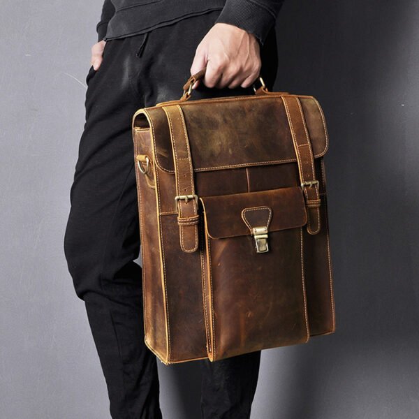 Leather Backpack Men - Image 2