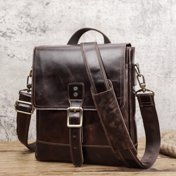 Cowhide Men's Messenger Bag Fashion Trend - Image 3