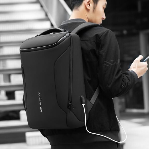 Anti-thief Fashion Men Backpack Multifunctional Waterproof Laptop Bag USB Charging Travel Bag - Image 5