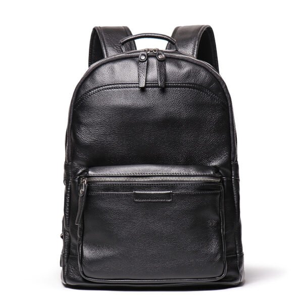 Large-capacity Cowhide Backpack Vegetable Tanned Leather Travel Bag European And American Retro - Image 4