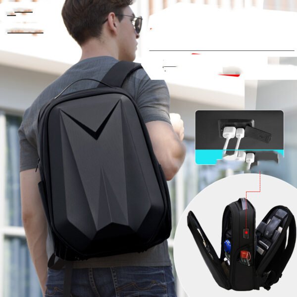 Casual Men's Backpack Large Capacity Hard Shell Business Travel - Image 5