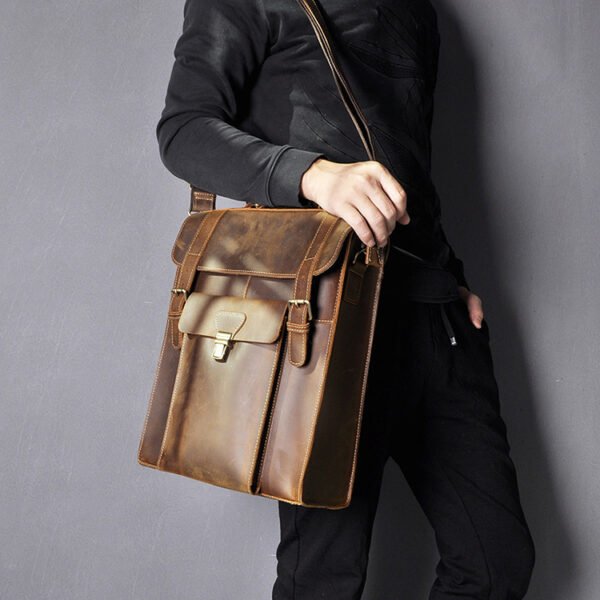 Leather Backpack Men - Image 3