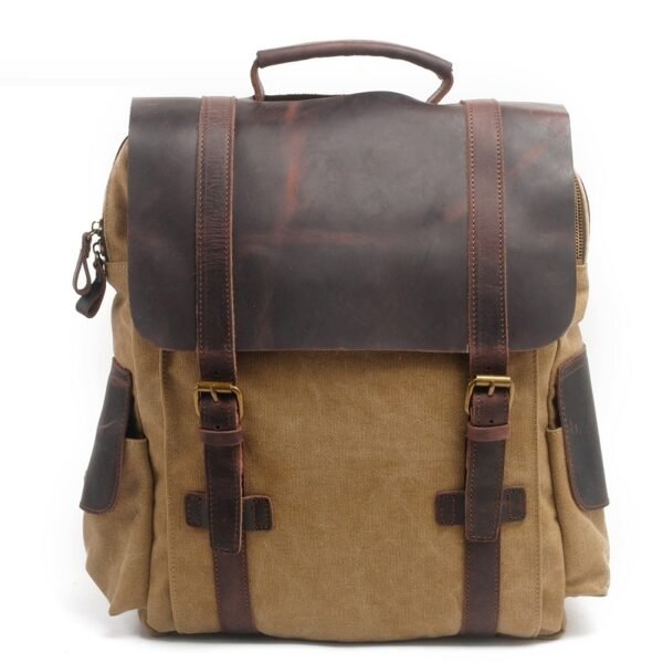 Vintage canvas backpack - Image 8