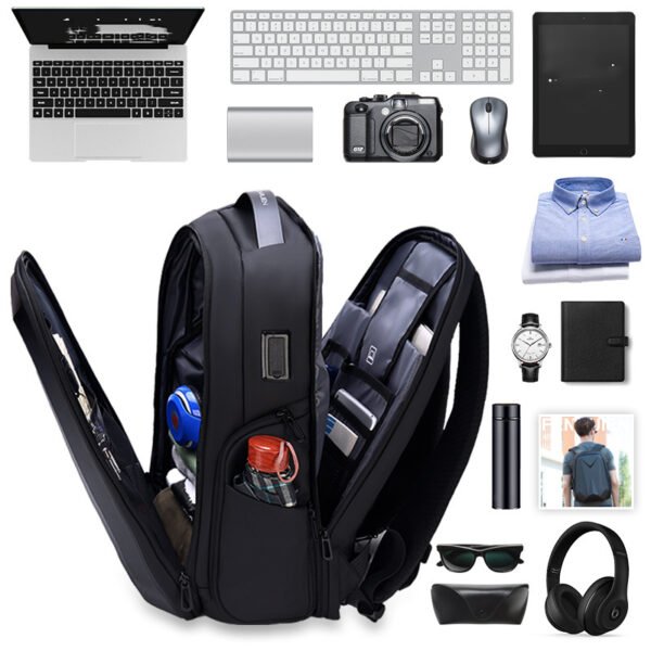 Casual Men's Backpack Large Capacity Hard Shell Business Travel - Image 3