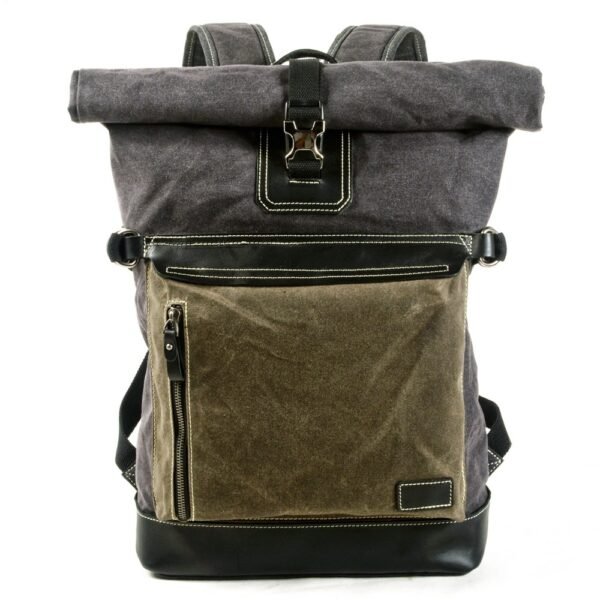 Contrast Color Pepper And Salt Scroll Backpack - Image 6