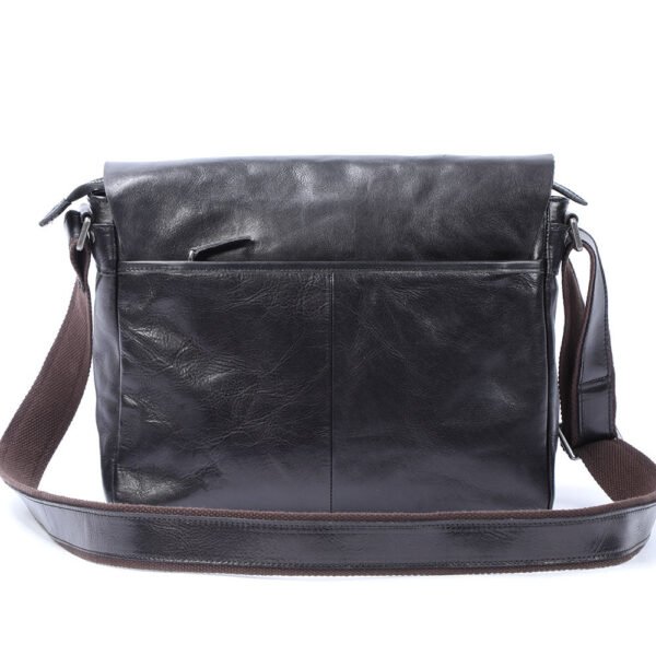 Casual Top Layer Leather Briefcase - Image 3