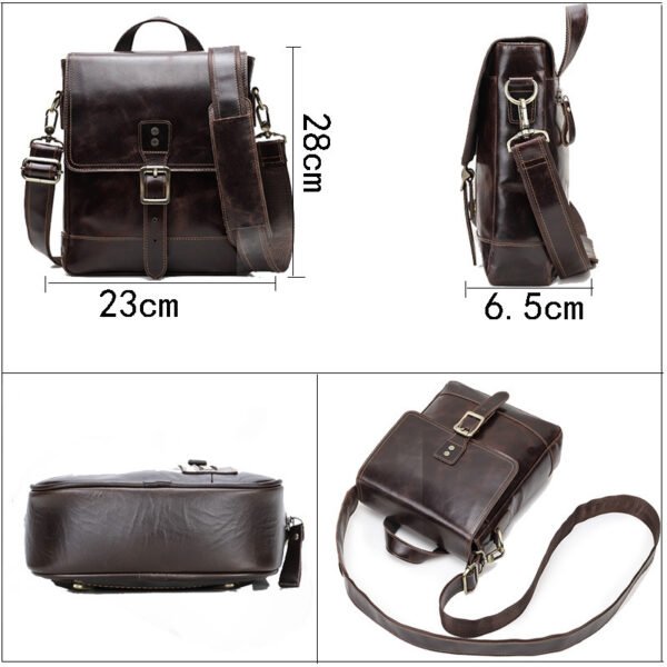 Cowhide Men's Messenger Bag Fashion Trend - Image 2