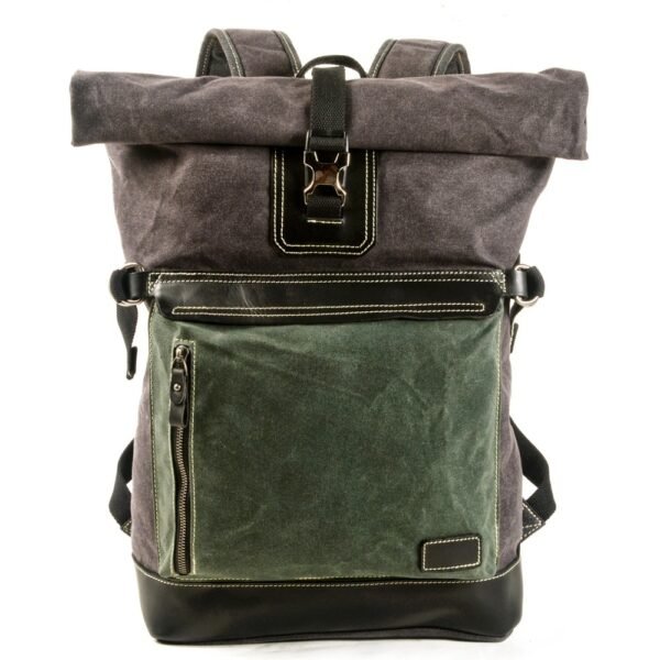 Contrast Color Pepper And Salt Scroll Backpack - Image 5