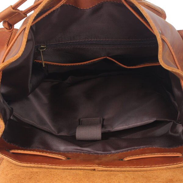 Men's Retro Large Capacity First Layer Cowhide Backpack - Image 3